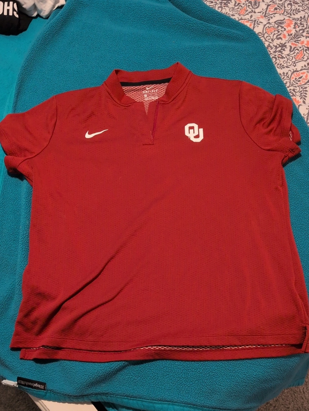 Nike Women's Crimson OU Short Sleeve Athletic Polo